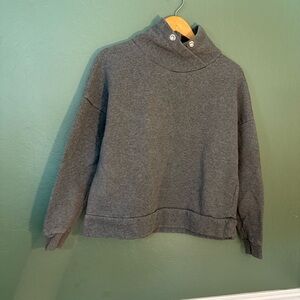 Banana Republic Funnel Neck Snap Pullover Sweatshirt Size L